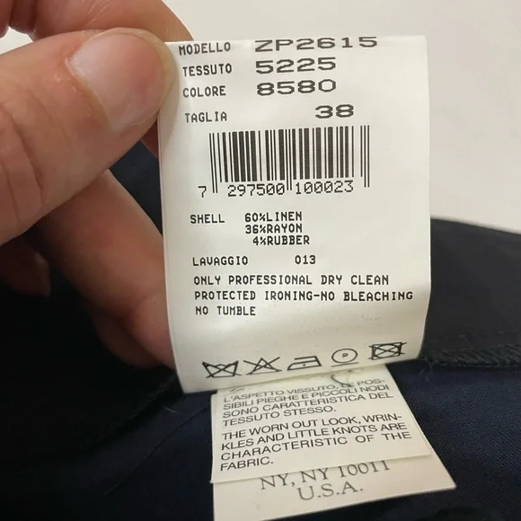 Emporio Armani Navy Trouser Pants With Black Ribbon Stripes Size US 6 FR 38 - Picture 6 of 11